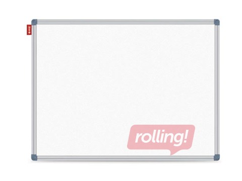 Sienas tāfele alumīnija rāmī projektoram, emaljēta, balta, 180x120cm