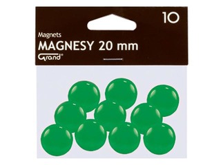 Magnēti Grand, 20 mm, 10 gab., zaļi
