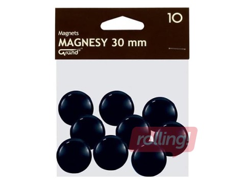Magnēti Grand, 30 mm, 10 gab., melni