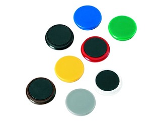 Magnēti apaļi ALCO 24 mm, 10 gab., melni