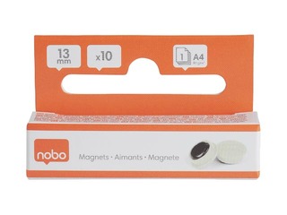 Magnēti Nobo, 13 mm, 10 gab., balti
