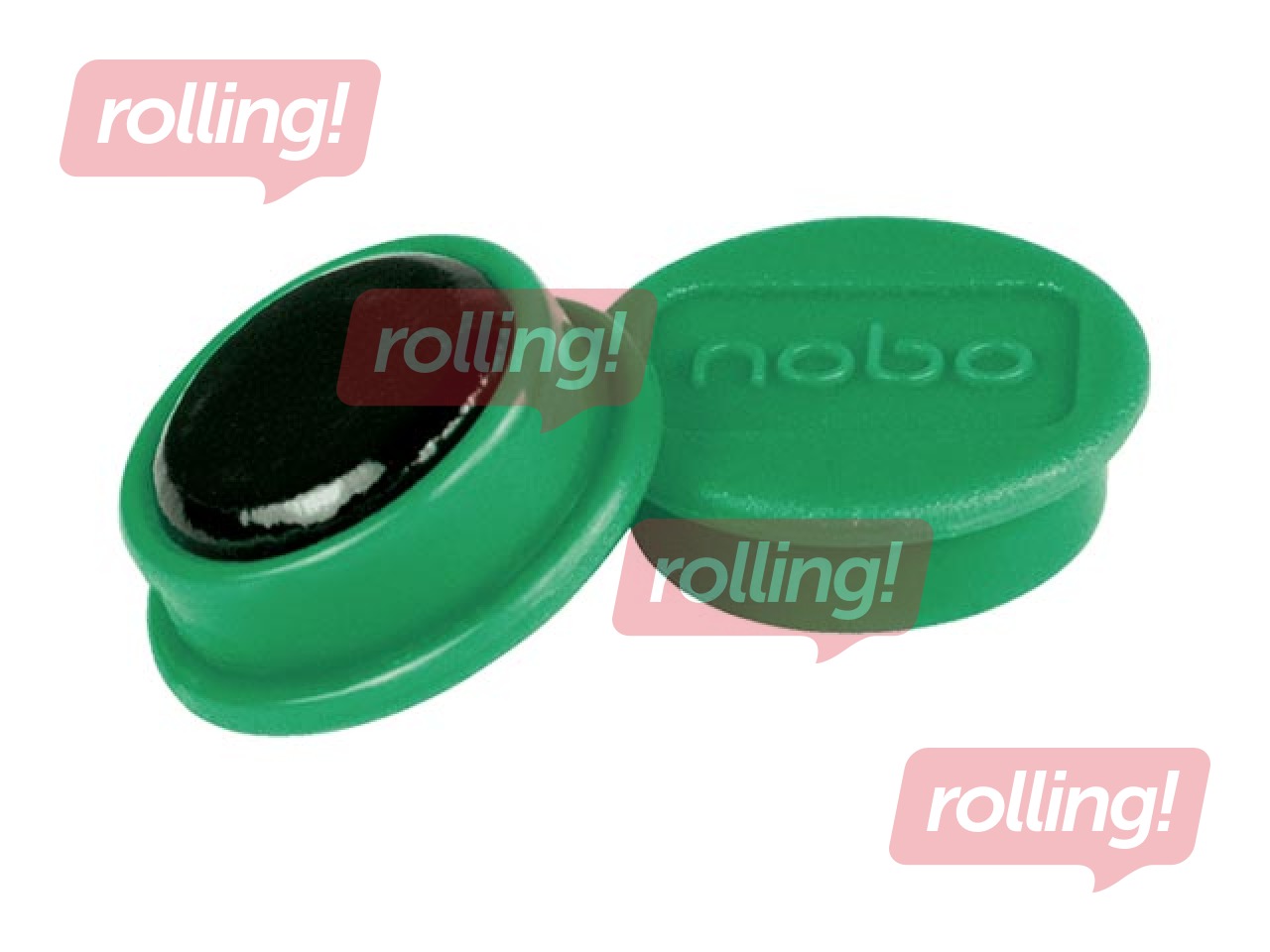 Magnēti Nobo, 13 mm, 10 gab., zaļi