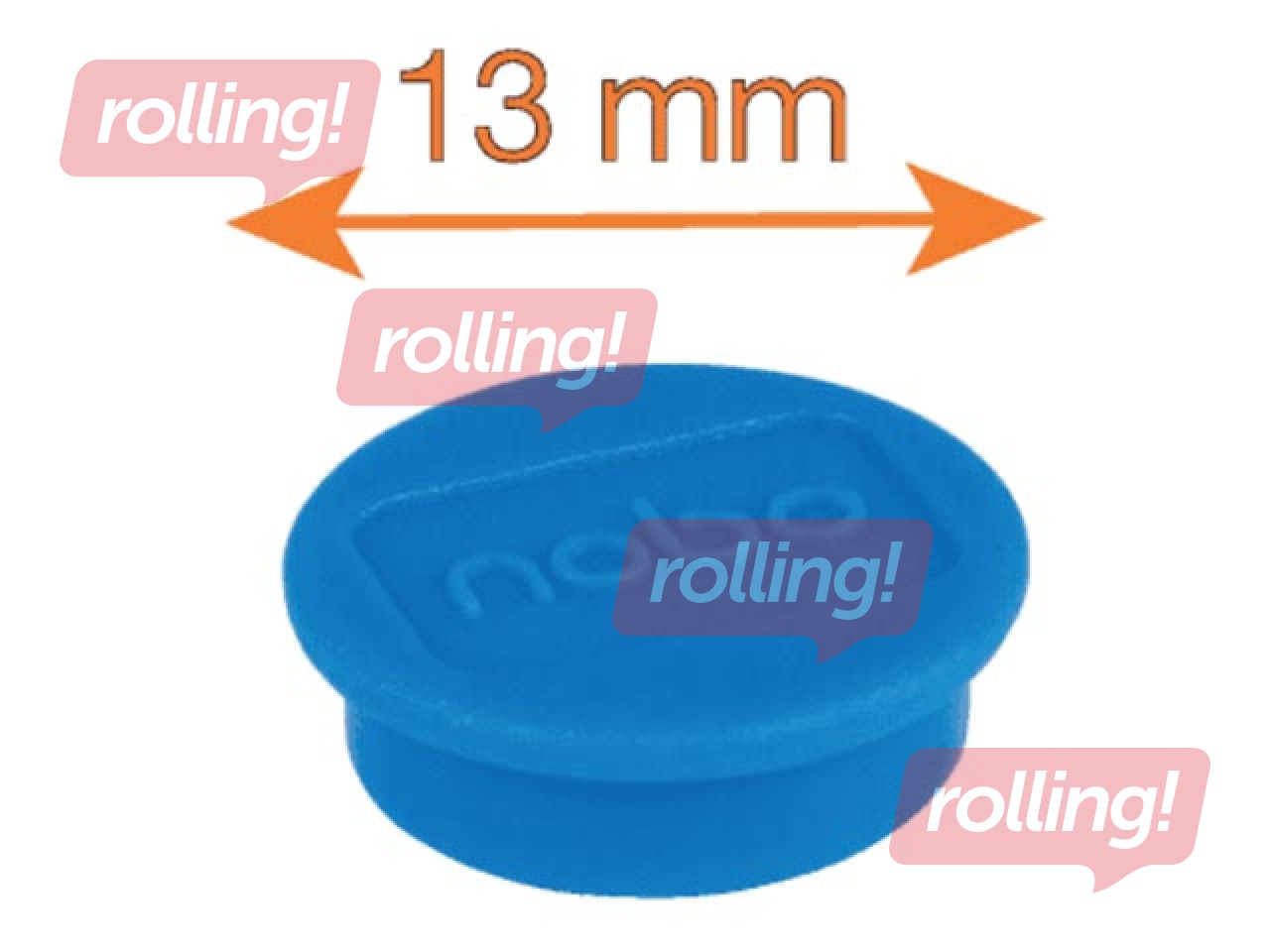 Magnēti Nobo, 13 mm, 10 gab., dažādas krāsas