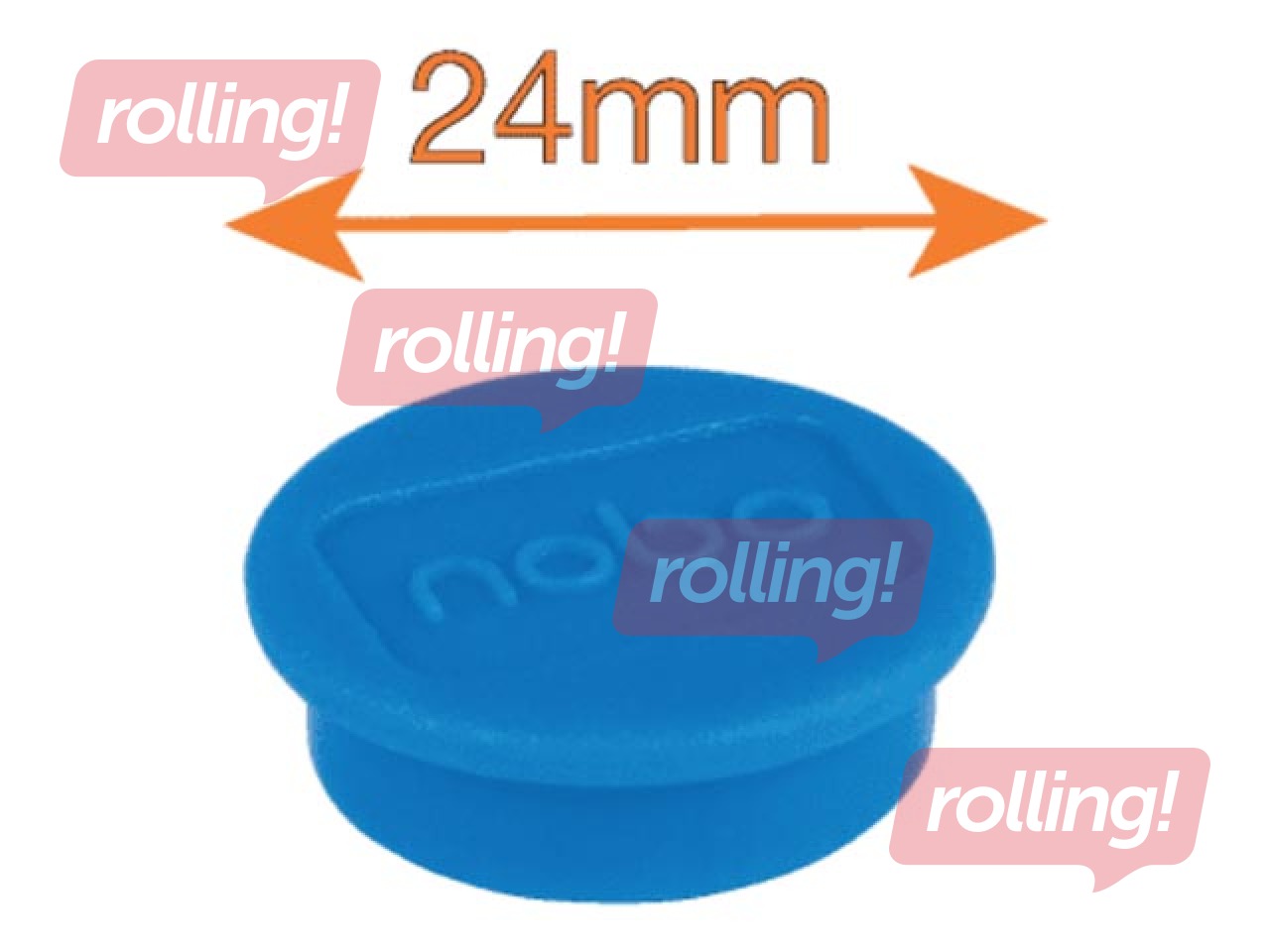 Magnēti Nobo, 23 mm, 10 gab., zili