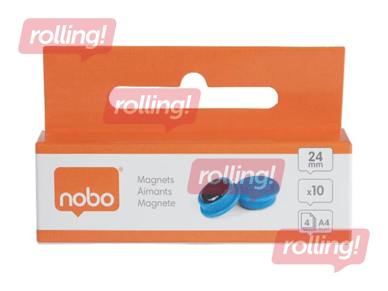 Magnēti Nobo, 23 mm, 10 gab., zili