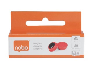 Magnēti Nobo, 23 mm, 10 gab., sarkani