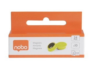 Magnēti Nobo, 23 mm, 10 gab., dzelteni