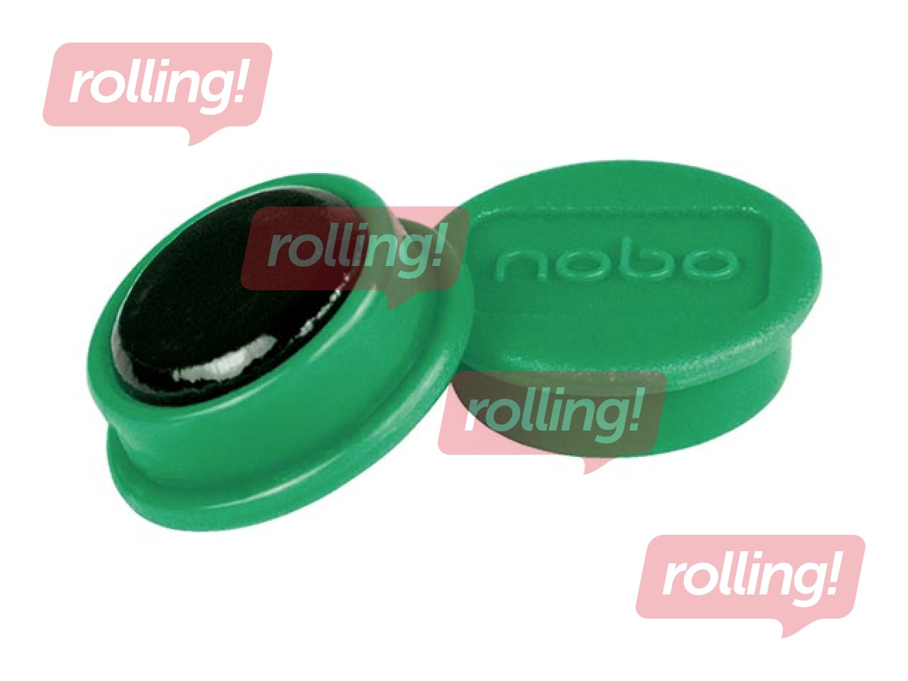 Magnēti Nobo, 23 mm, 10 gab., zaļi