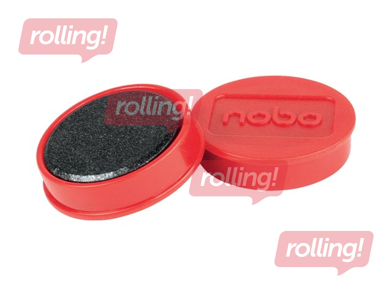 Magnēti Nobo, 32 mm, 10 gab., sarkani