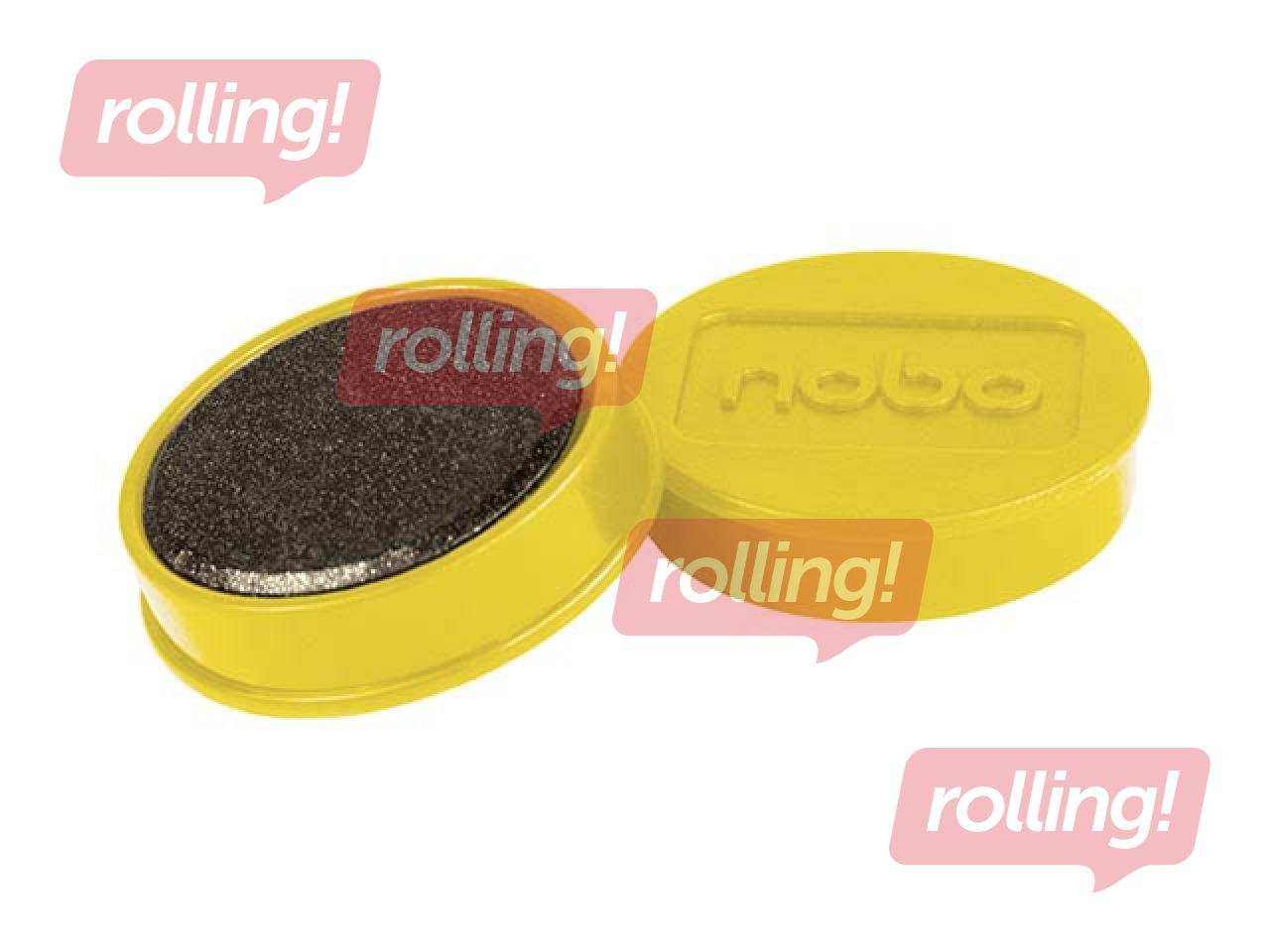 Magnēti Nobo, 32 mm, 10 gab., dzelteni