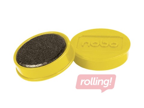 Magnēti Nobo, 32 mm, 10 gab., dzelteni