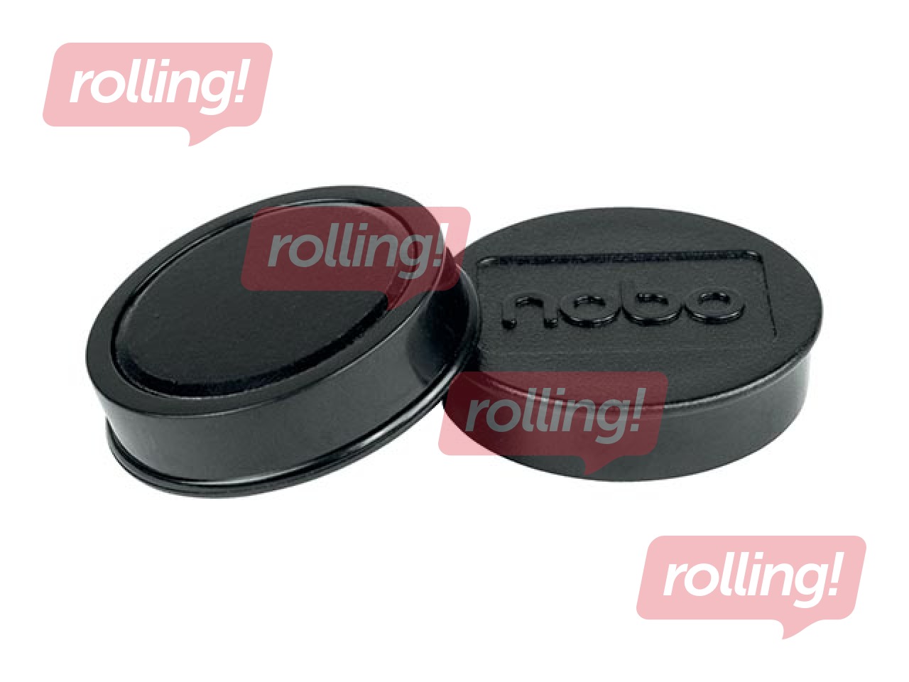 Magnēti Nobo, 38 mm, 10 gab., 1.5 kg, melni