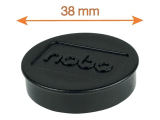 Magnēti Nobo, 38 mm, 10 gab., 1.5 kg, melni