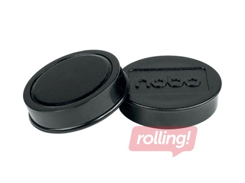 Magnēti Nobo, 38 mm, 10 gab., 1.5 kg, melni