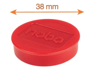 Magnēti Nobo, 38 mm, 10 gab., 1.5 kg, sarkani