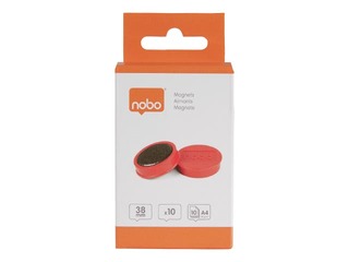 Magnēti Nobo, 38 mm, 10 gab., 1.5 kg, sarkani
