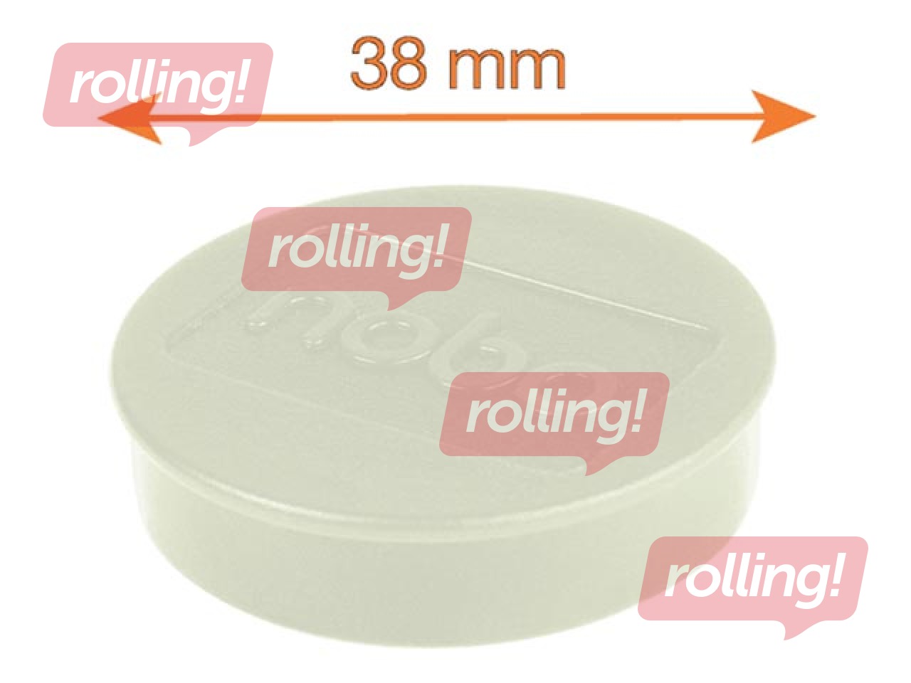 Magnēti Nobo, 38 mm, 10 gab., 1.5 kg, balti