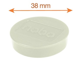 Magnēti Nobo, 38 mm, 10 gab., 1.5 kg, balti