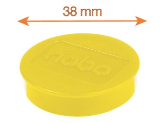 Magnēti Nobo, 38 mm, 10 gab., 1.5 kg, dzelteni