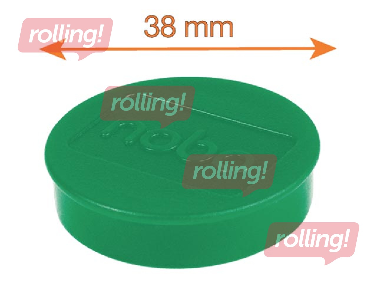 Magnēti Nobo, 38 mm, 10 gab., 1.5 kg, zaļi