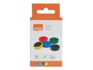 Magnēti Nobo, 38 mm, 10 gab., 1.5 kg, dažādas krāsas