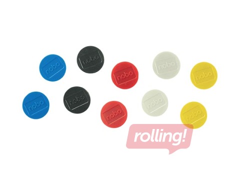 Magnēti Nobo, 38 mm, 10 gab., 1.5 kg, dažādas krāsas