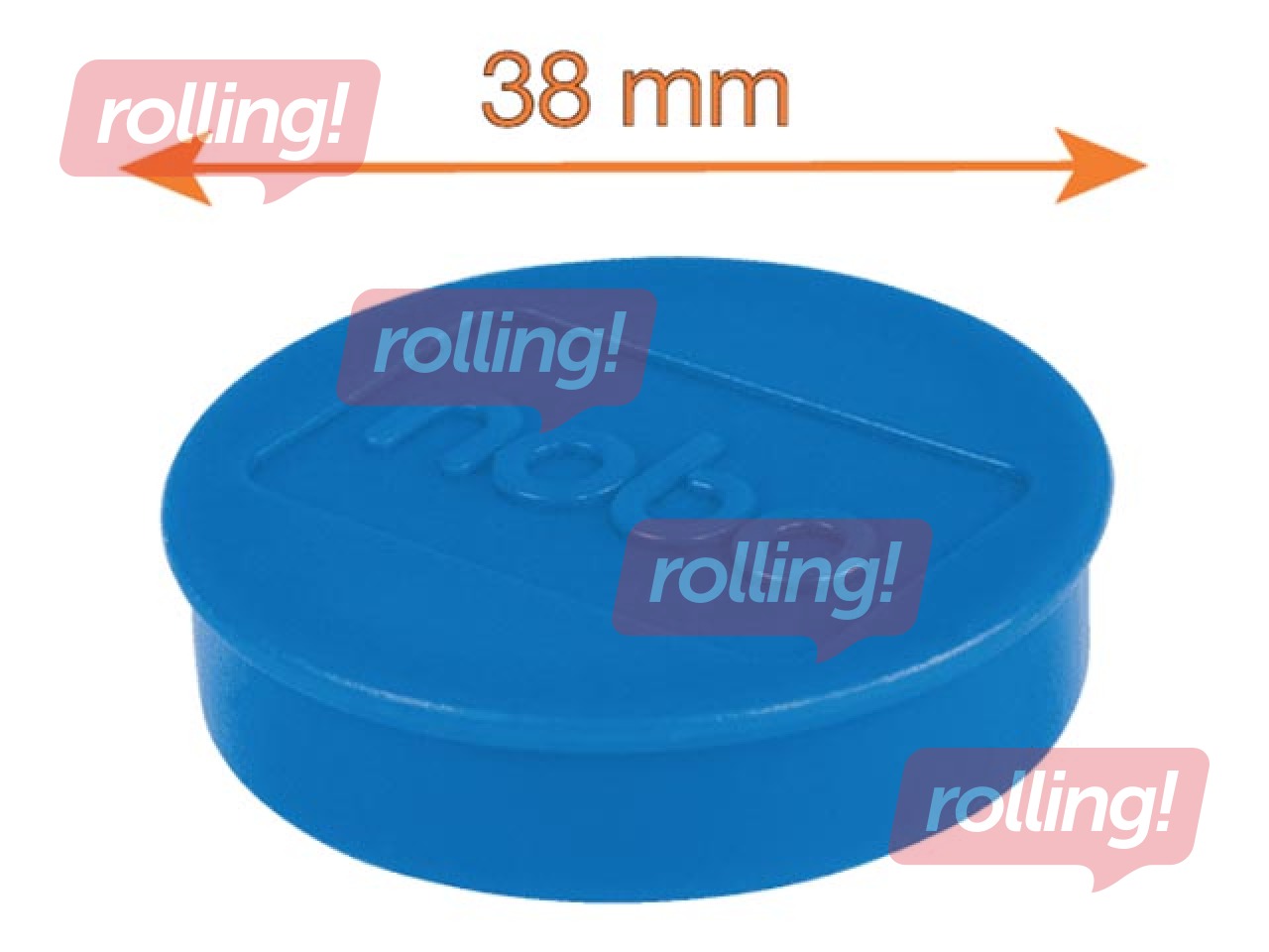 Magnēti Nobo, 38 mm, 10 gab., 2.5 kg, zili