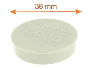 Magnēti Nobo, 38 mm, 10 gab., 2.5 kg, balti