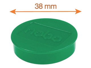 Magnēti Nobo, 38 mm, 10 gab., 2.5 kg, zaļi