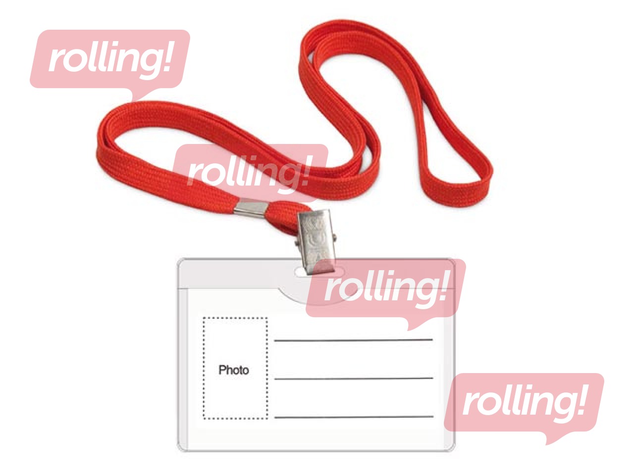Identifikācijas karte ar sarkanu lentu Forpus 54x90 mm