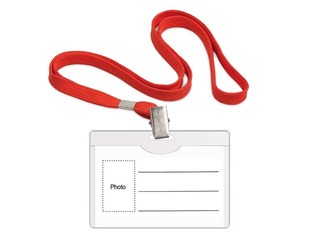 Identifikācijas karte ar sarkanu lentu Forpus 54x90 mm