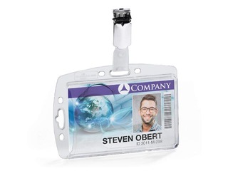 Identifikācijas kartes turētājs Durable, ar klipsi, 54x85mm