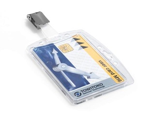 Identifikācijas kartes turētājs Durable, ar klipsi, 54x85mm