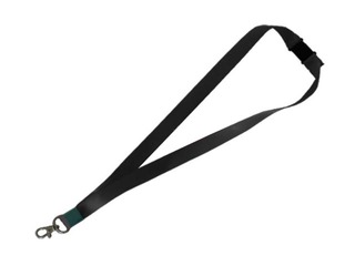 Identifikācijas kartes lente ar drošības sprādzi, melna, 45 cm