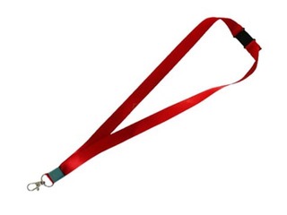 Identifikācijas kartes lente FORPUS ar drošības sprādzi, sarkana, 45 cm