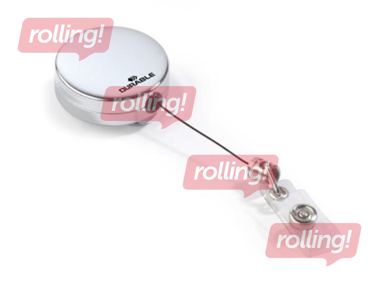 Identifikācijas kartes turētājs Durable Heavy Duty, izvelkams, ar karabīni