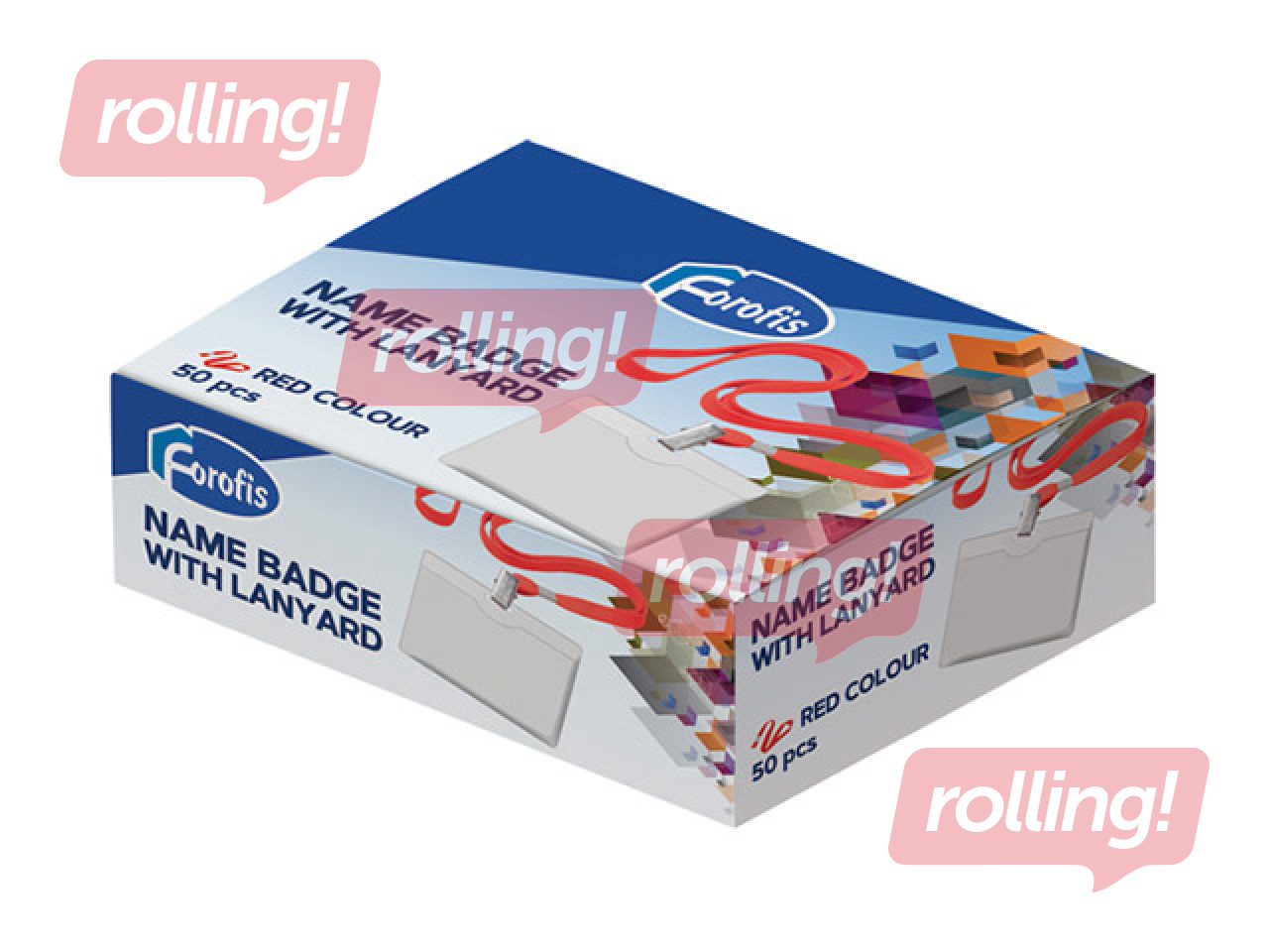 Identifikācijas karte ar sarkanu lentu Forofis 58x90 mm