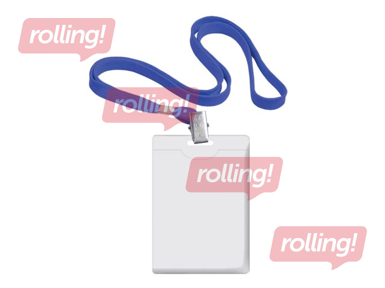 Identifikācijas karte ar zilu lentu Forofis, vertikāla, 90x58mm