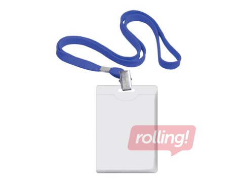 Identifikācijas karte ar zilu lentu Forofis, vertikāla, 90x58mm