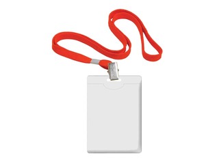 Identifikācijas karte ar sarkanu lentu Forofis, vertikāla, 90x58mm