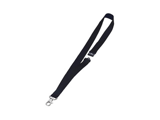 Identifikācijas kartes lenta, Durable, ar drošības sprādzi, melna, 44x2cm