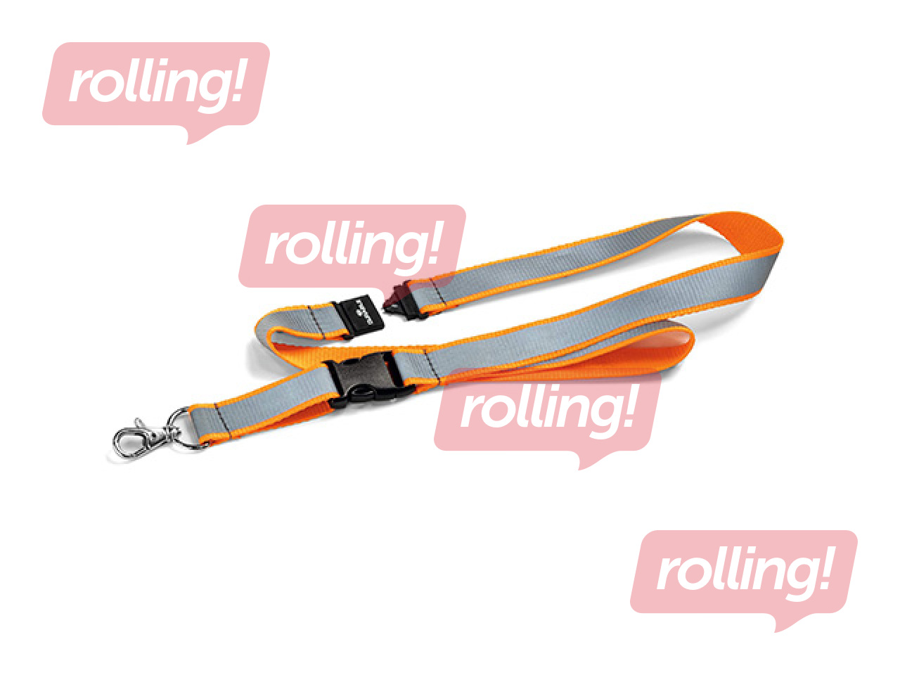 Identifikācijas kartes lenta, Durable, ar drošības sprādzi, oranža, atstarojoša, 53x2cm