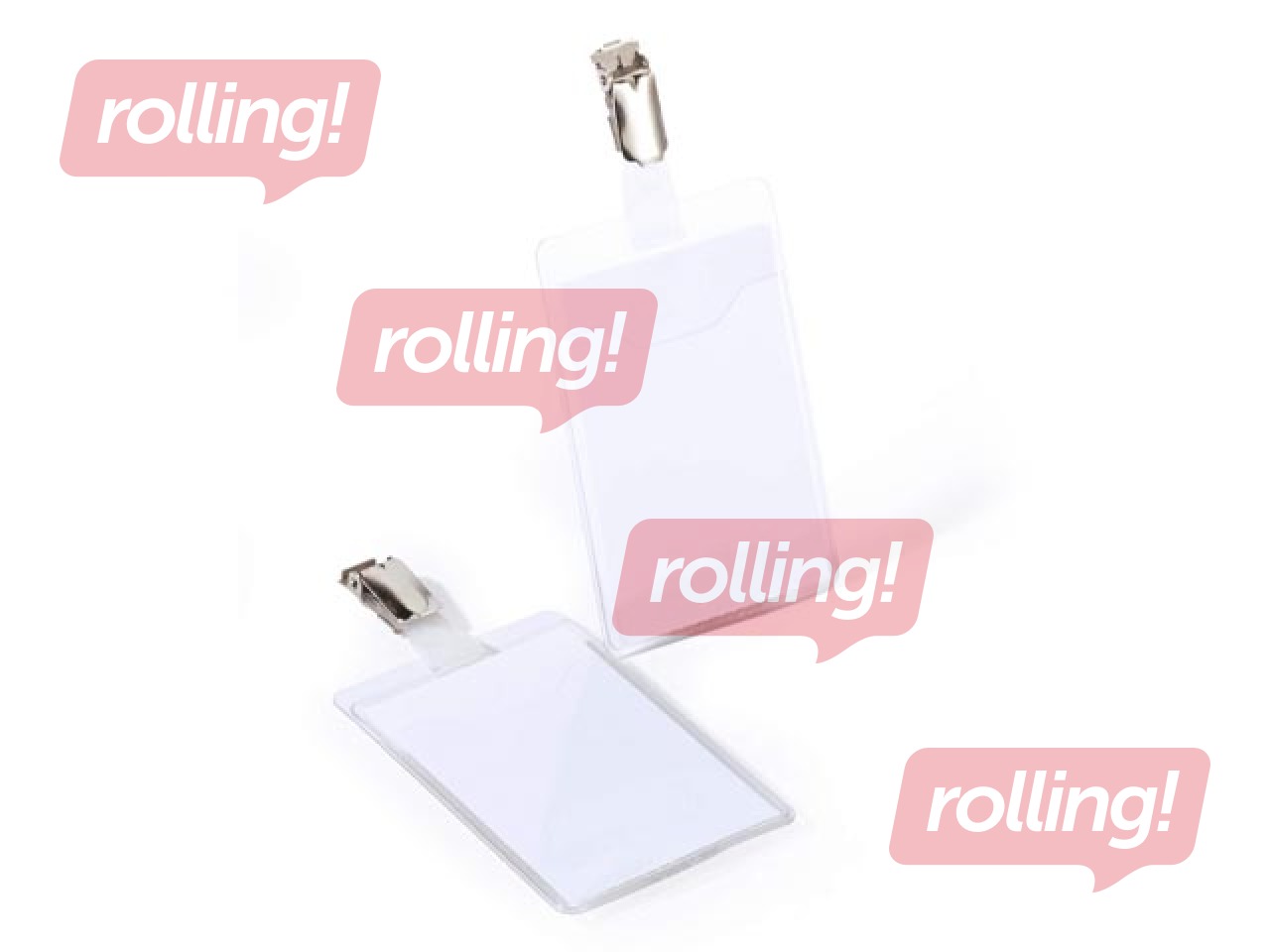 Identifikācijas karte ar klipsi Durable, vertikāla, 60x90mm