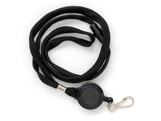 Identifikācijas kartes lenta ar turētāju, melna, 10 gab.