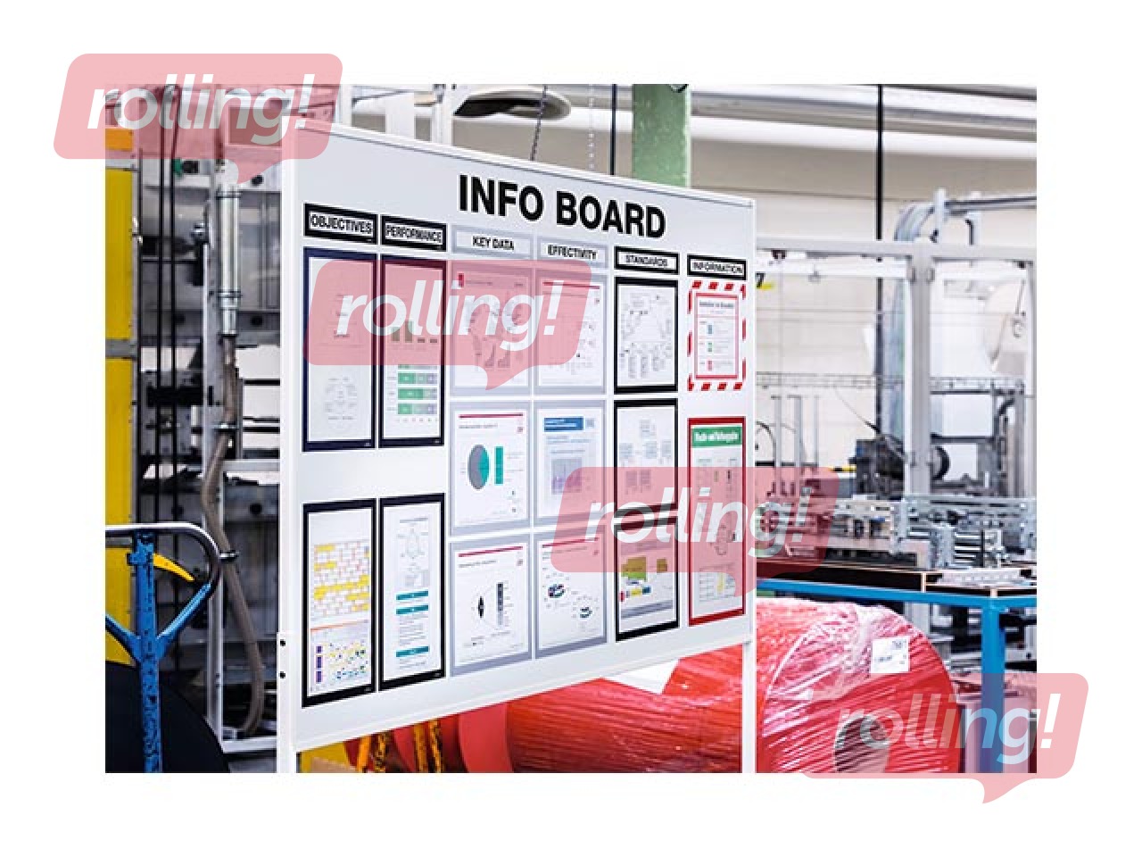 Magnētiska informācijas kabata Duraframe, A4, ar tumši zilu rāmi, 5 gab.