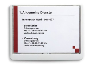 Informatīva plāksne Durable Click, sienas, A5, 210 x 148.5 mm, balta