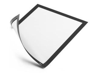 Magnētiska informācijas kabata, Duraframe Magnetic, A4, ar melnu rāmi, 5 gab.