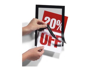 Informācijas kabata, pašlīpoša Duraframe  A5, ar melnu rāmi, 2 gab