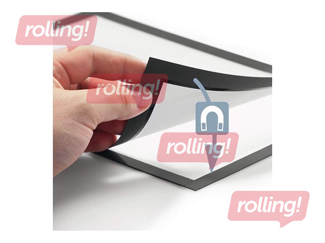 Informācijas kabata, pašlīpoša Duraframe  A5, ar melnu rāmi, 2 gab