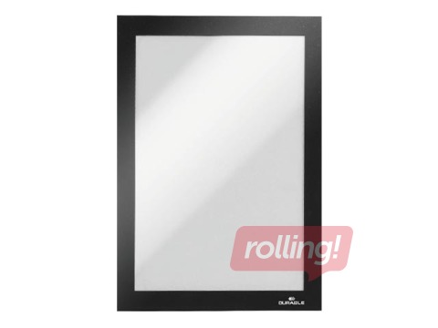 Informācijas kabata, pašlīpoša Duraframe  A5, ar melnu rāmi, 2 gab